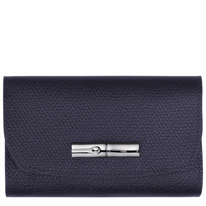 Navy Longchamp Roseau Women's Wallets